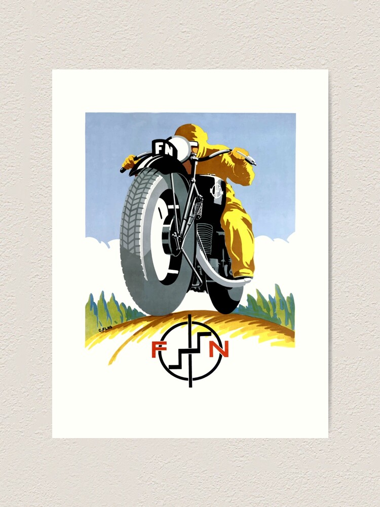 Motorcycles (Vintage Art) Posters & Wall Art Prints
