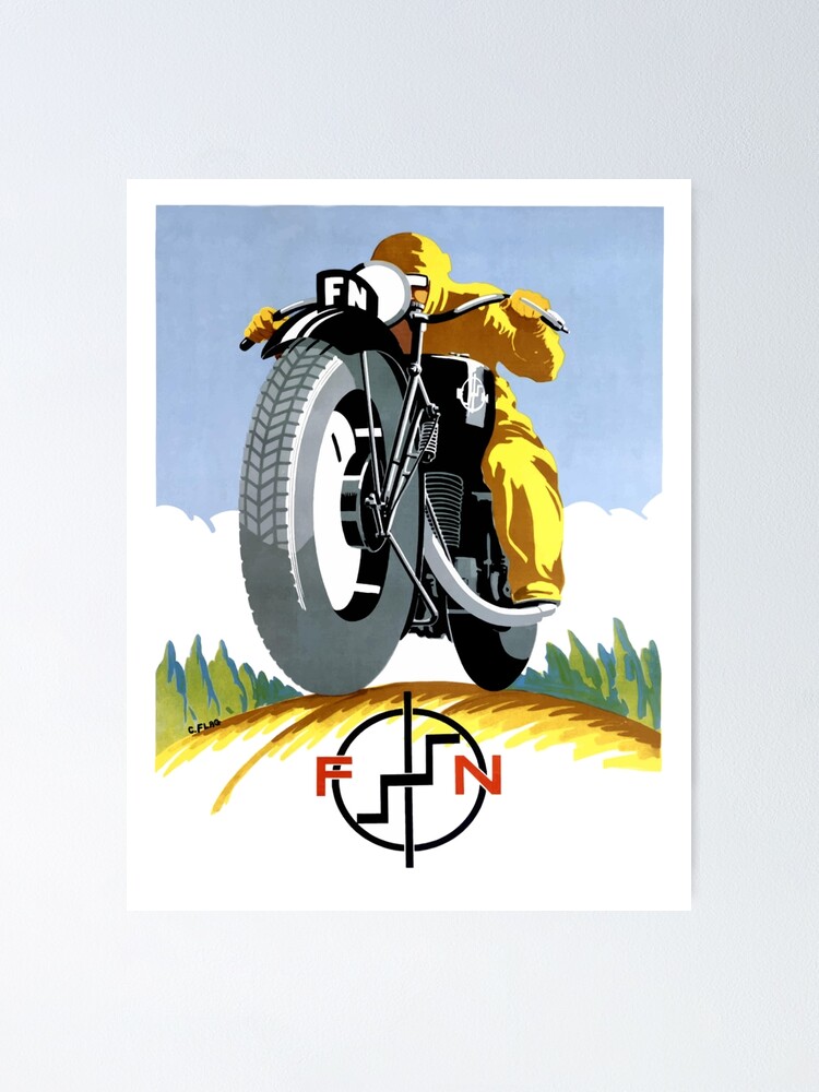 Moto Indian Vintage Motorcycle Poster - Poster Paper, Canvas Print / Gift  Idea / Wall Decor