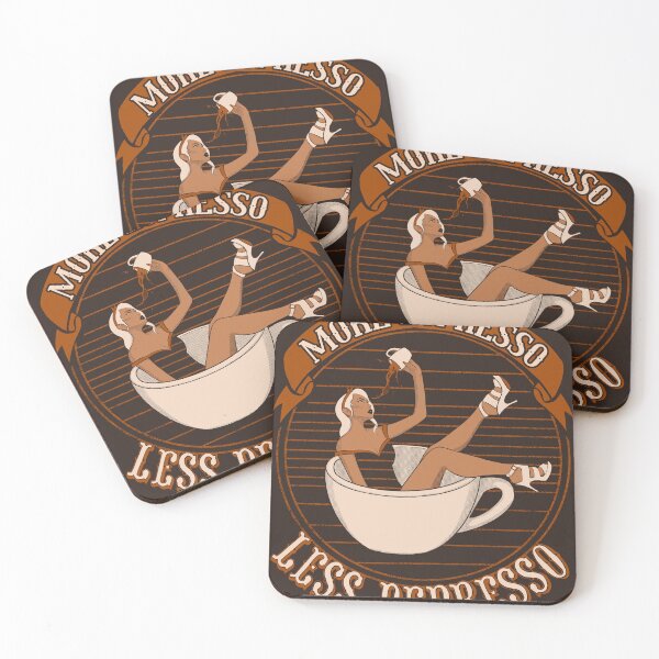 Item preview, More Espresso Less Depresso Pin Up designed and sold by Rebalien.