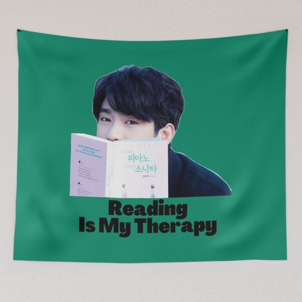 Item preview, reading is my therapy featuring kpop idol           designed and sold by QuerxienCAN.