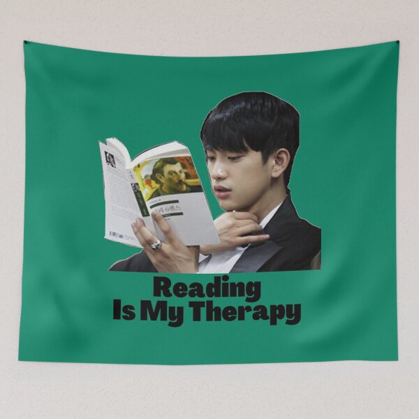 Item preview, reading is my therapy featuring kpop idol     designed and sold by QuerxienCAN.