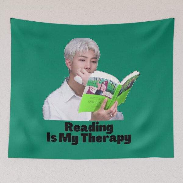 Item preview, reading is my therapy featuring kpop idol   designed and sold by QuerxienCAN.