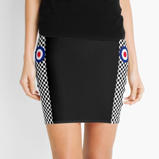 Classic Target Roundel Racing Checkers Mini Skirt