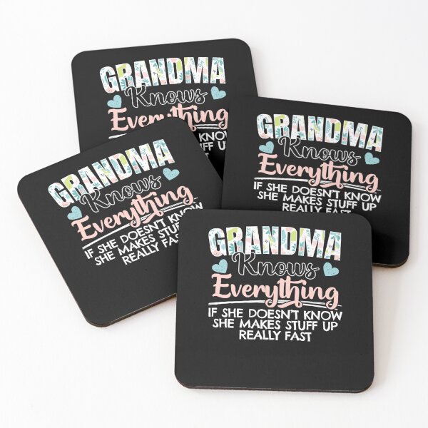 Item preview, Grandma Knows Everything for a Best Grandma Quotes Fan designed and sold by katieschunk.