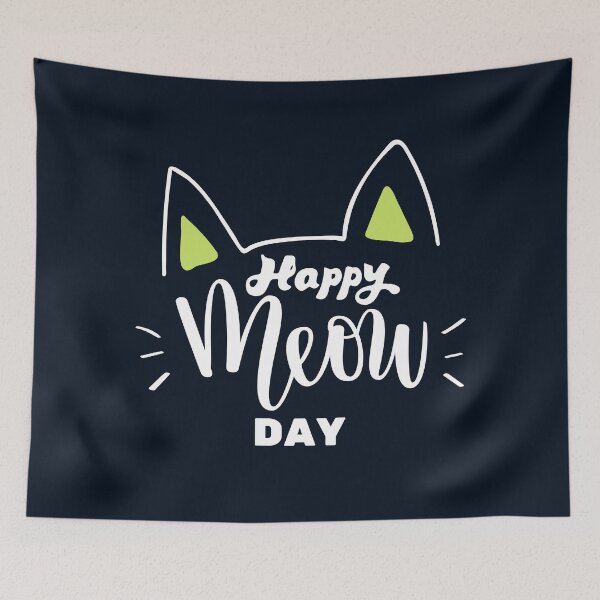 Item preview, Happy cat day international cat day designed and sold by marunstudio.