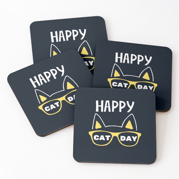 Item preview, Happy cat day international cat day designed and sold by marunstudio.