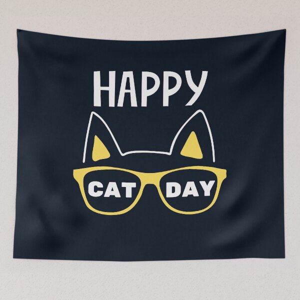 Item preview, Happy cat day international cat day designed and sold by marunstudio.