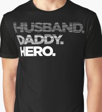 Ehemann-Vati-Held verblassen Grafik T-Shirt