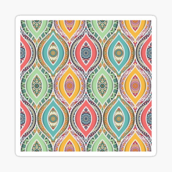 Multi-colored designs Sticker