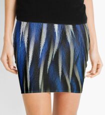 Cobalt Feathers Mini Skirt