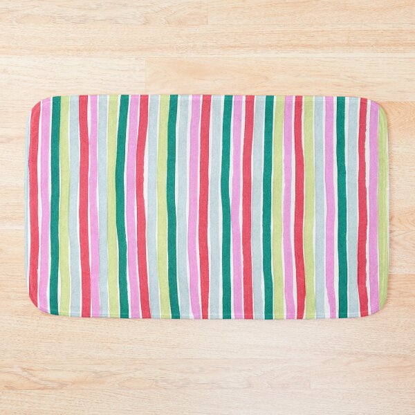 Item preview, Colorful vertical striped pattern - pink, red and green watercolor stripes designed and sold by patterncrow.