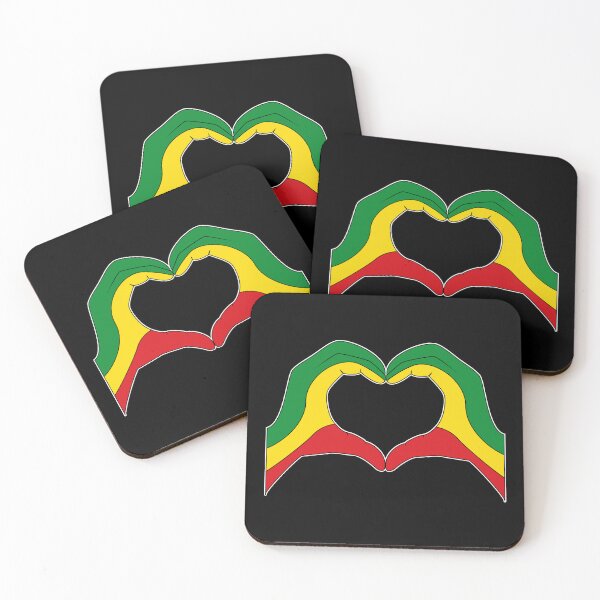 Item preview, Rasta Heart Hands Reggae Colors designed and sold by designandclouds.