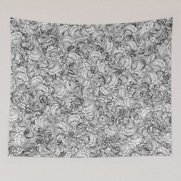 Item preview, Crazy Monster Drawing Motif Random Pattern designed and sold by Shifa19.