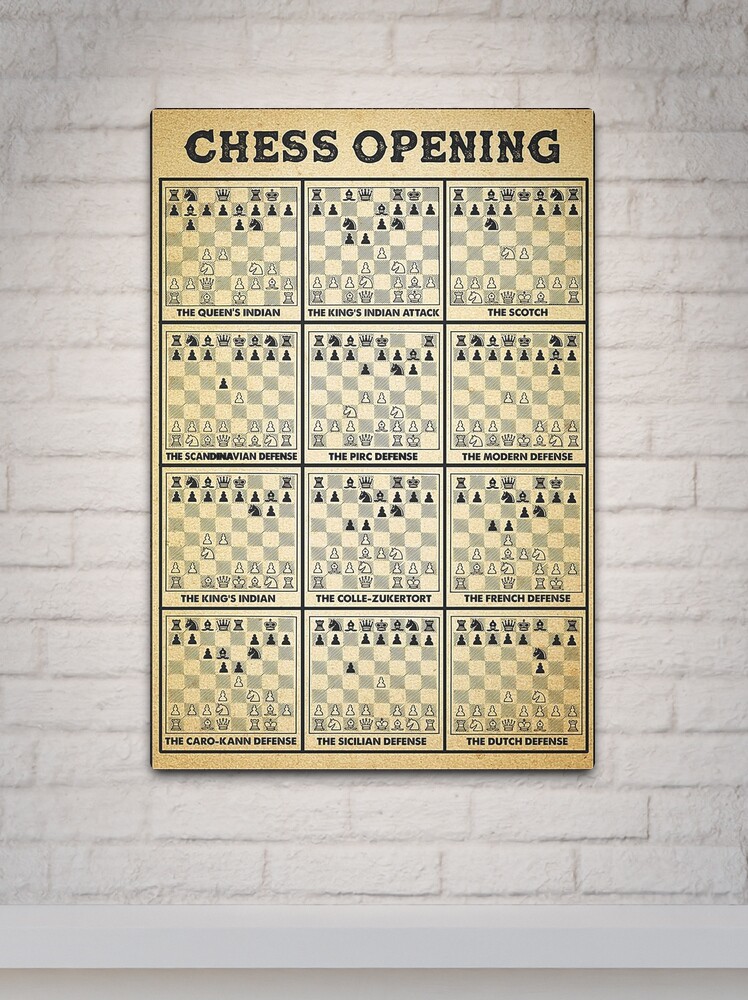 Sicilian Defense Chess' Poster, picture, metal print, paint by IMR Designs