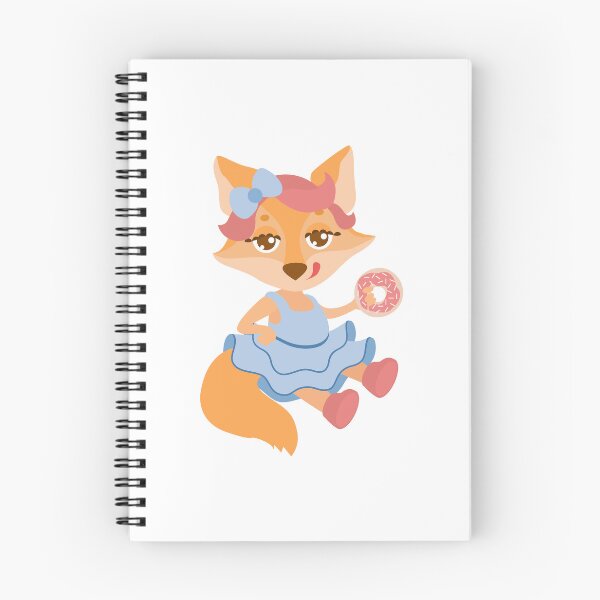 Item preview, fox vector character with a donut designed and sold by tetiana12.