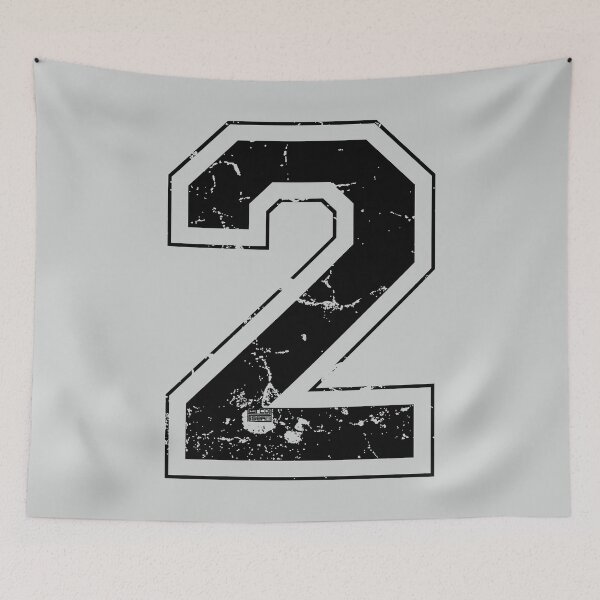 Item preview, Number 2 Two  Black  Jersey Sports Athletic Player designed and sold by ChinkyCat Official.