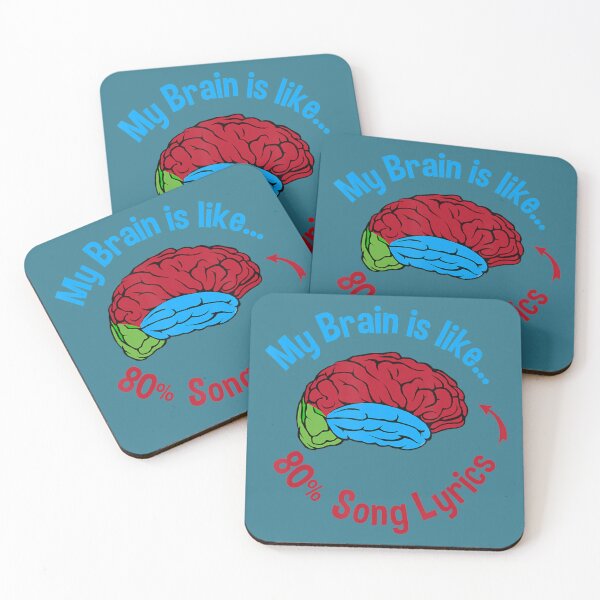 Item preview, My Brain Is Like... 80% Song Lyrics designed and sold by ZinEc.