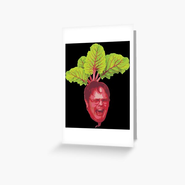 The Office Dwight Schrute Beet Essential Greeting Card For Sale By Braudlobosr Redbubble