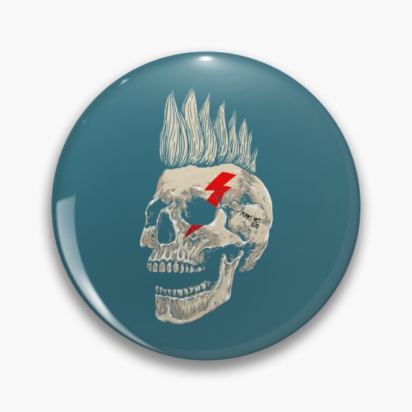 Item preview, Punk Rock Skull With Mohawk Style Punk's Not Dead designed and sold by ZinEc.