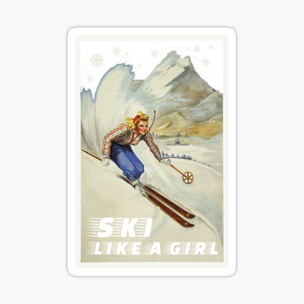 Ski Like A Girl Sticker Let it Snow | Ski Like A Girl