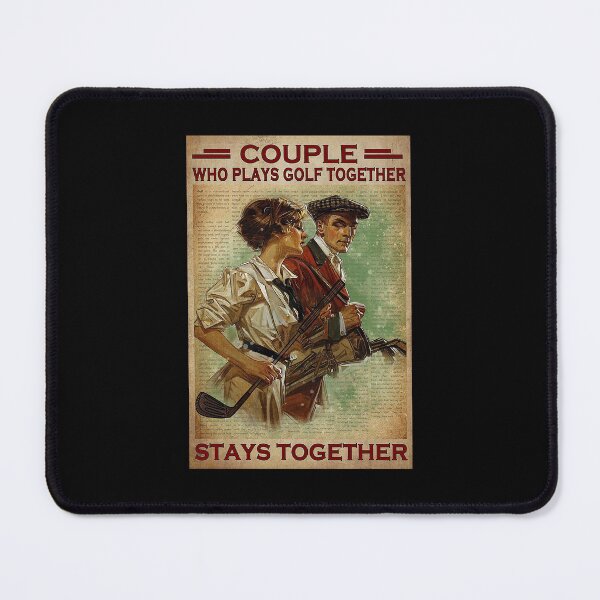Item preview, Couple Who Plays Golf Together Stays Together Poster - Male And Female Golfers Vintage designed and sold by Alexanderhishop.