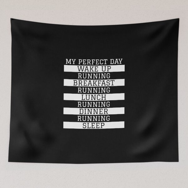 Item preview, Funny Marathon Runner Gift 'my Perfect Day' Love Running Essential T-Shirt designed and sold by brittaapriliy.