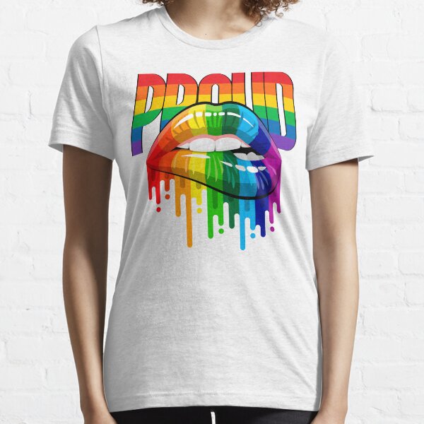 proud Rainbow Lips Pride Essential T-Shirt