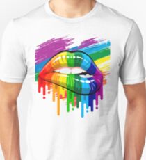 proud Rainbow Lips Pride Unisex T-Shirt