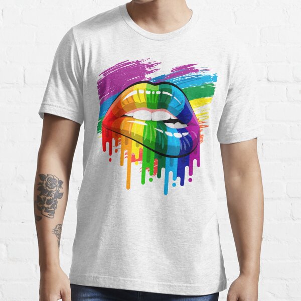 rainbow lips shirt