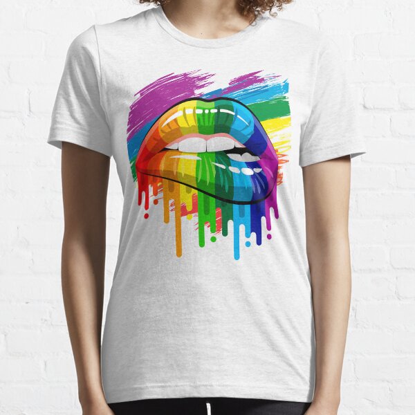 proud Rainbow Lips Pride Essential T-Shirt