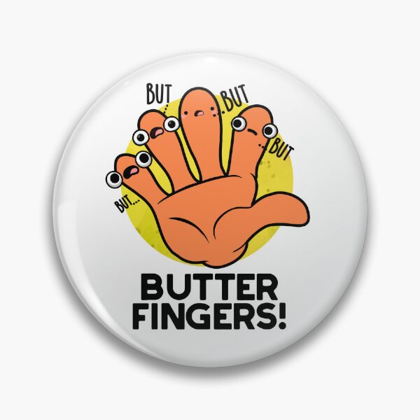 Item preview, Butter Fingers Cute Anatomy Pun designed and sold by punnybone.