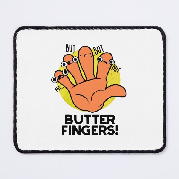 Item preview, Butter Fingers Cute Anatomy Pun designed and sold by punnybone.