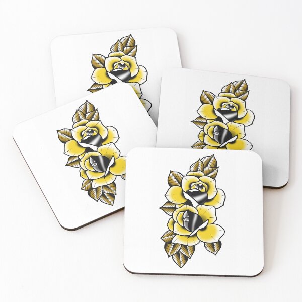 Item preview, Fkj tattoo flash yellow roses designed and sold by franckfkj.
