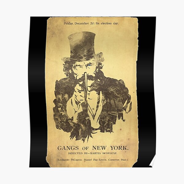 Gangs of New York William-Poole Bill Butcher FilmWall Decor Poster No Framed 
