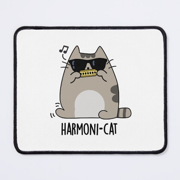 Item preview, Harmoni-cat Harmonica Funny Cat Puns  designed and sold by punnybone.
