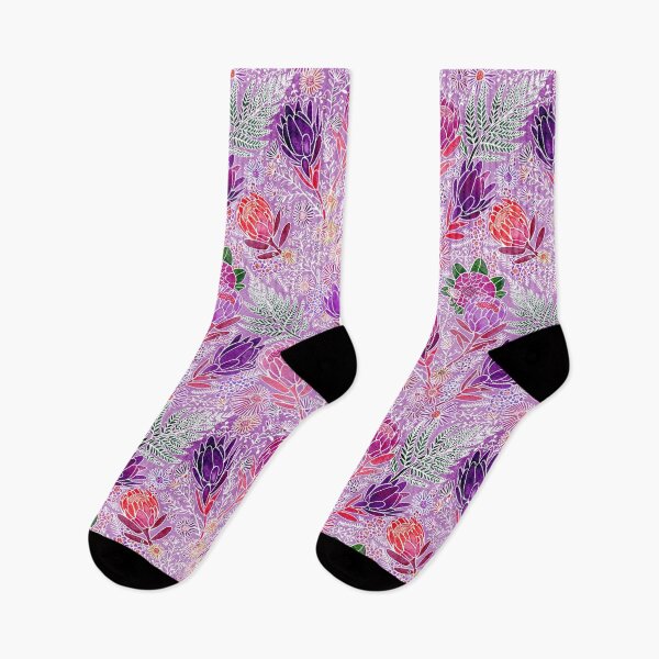 Item preview, Botanical Protea Garden - Feminine Purple & Pinks designed and sold by Sketchbook Designs.