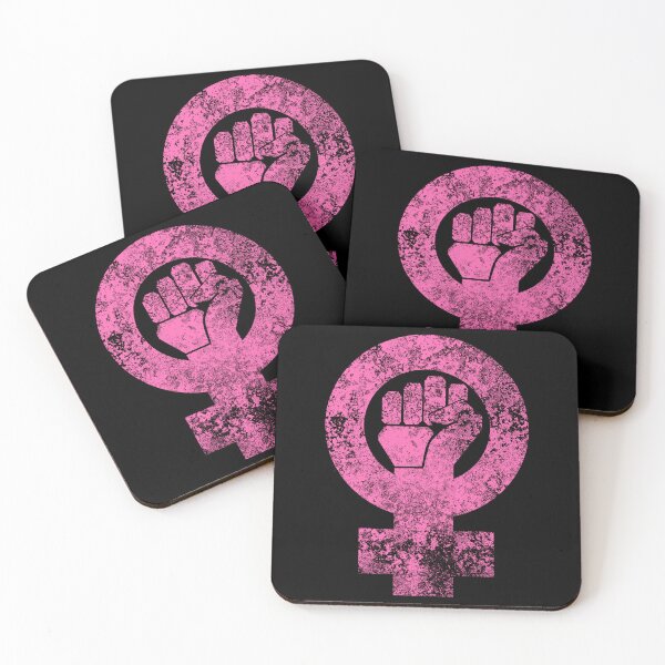 Item preview, Puño de poder feminista--rosa-envejecido designed and sold by SCHPiDAUU.