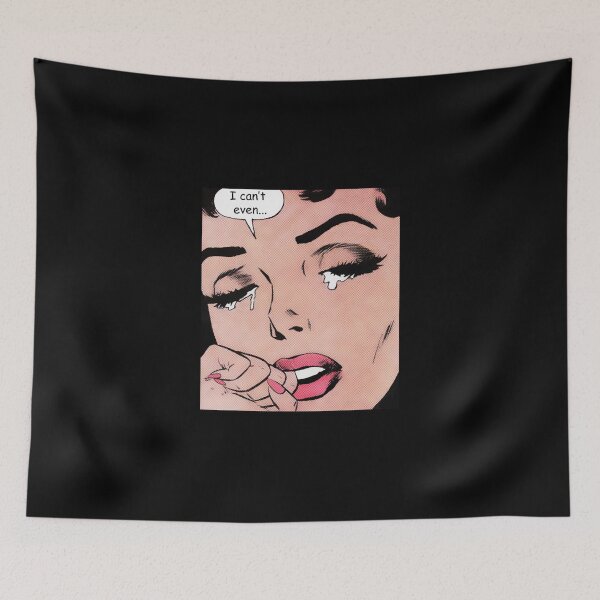 Item preview, I Cant Even Pop Art Sad Crying Girl Comic Vintage Comic Romance 1950s Pullover Sweatshirt designed and sold by saurelmosert.