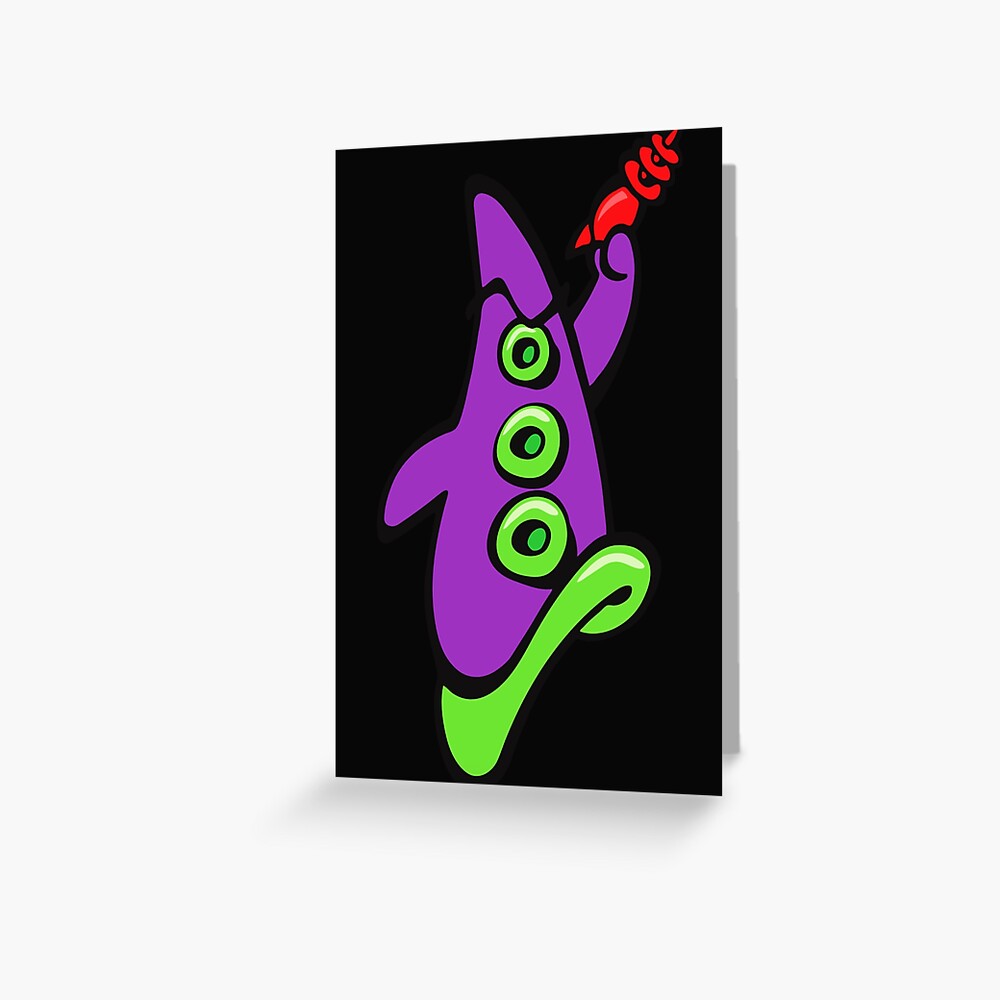 maniac-mansion-day-of-the-tentacle-fan-art-e-greeting-card-for-sale-by-calmesbtpi-redbubble