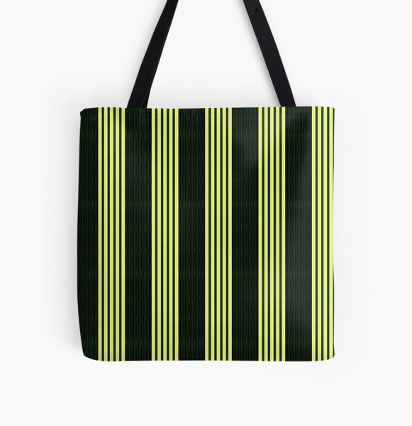 Simple Stripe Pattern Design in Green Black and White Tote Bag for Sale by  NellVerde