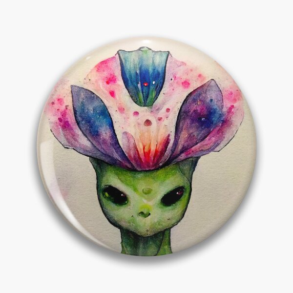Item preview, Leif the Watercolor Funny Flower Alien Monster designed and sold by pixelista.