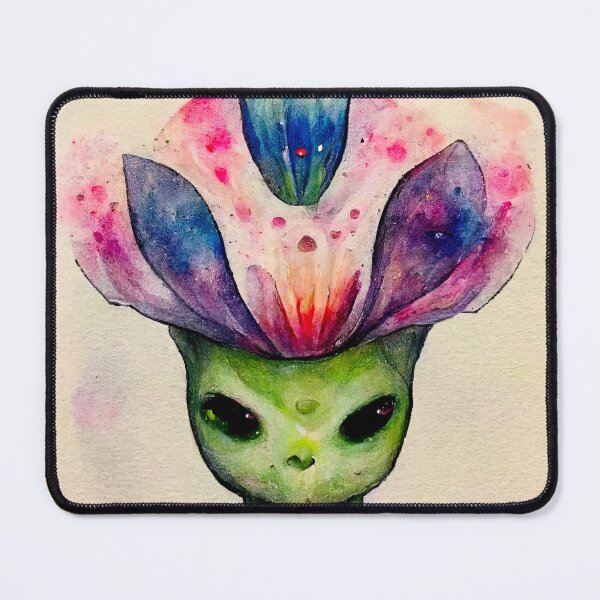 Item preview, Leif the Watercolor Funny Flower Alien Monster designed and sold by pixelista.