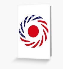 Japanese American Multinational Patriot Flag Series Greeting Card