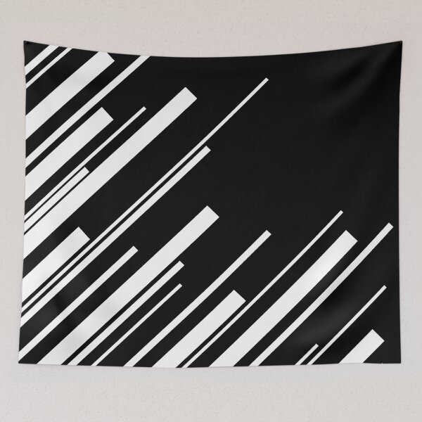 Item preview, Diagonals - White on Black  designed and sold by LAEC-Shop.