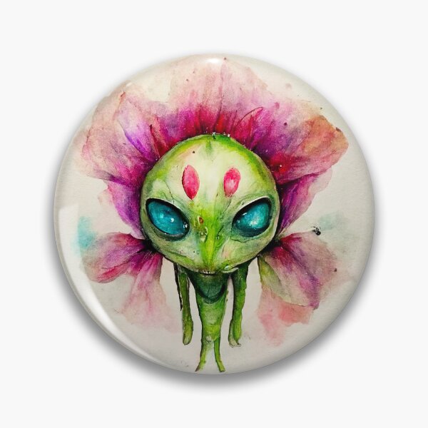 Item preview, Florent the Watercolor Funny Flower Alien Monster designed and sold by pixelista.