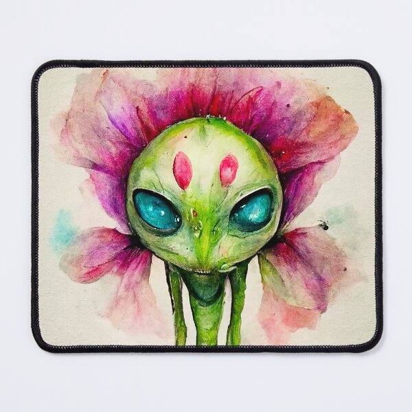 Item preview, Florent the Watercolor Funny Flower Alien Monster designed and sold by pixelista.