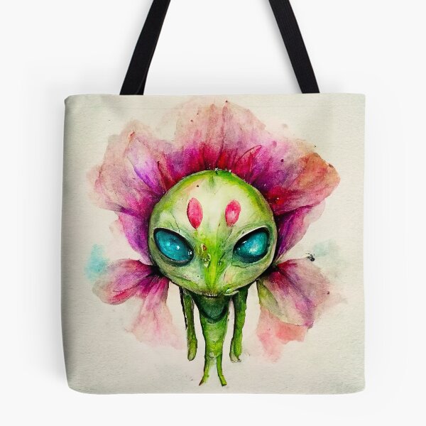Item preview, Florent the Watercolor Funny Flower Alien Monster designed and sold by pixelista.
