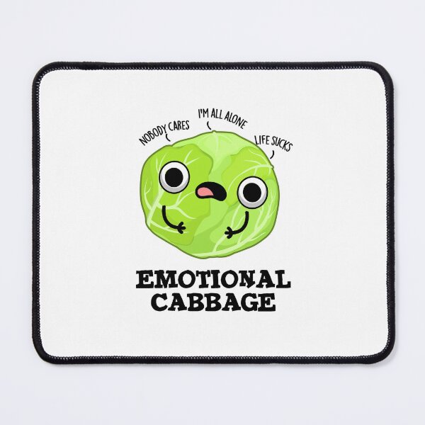 Item preview, Emotional Cabbage Funny Veggie Puns  designed and sold by punnybone.