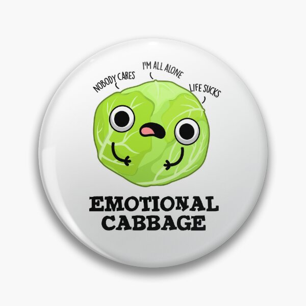 Item preview, Emotional Cabbage Funny Veggie Puns  designed and sold by punnybone.