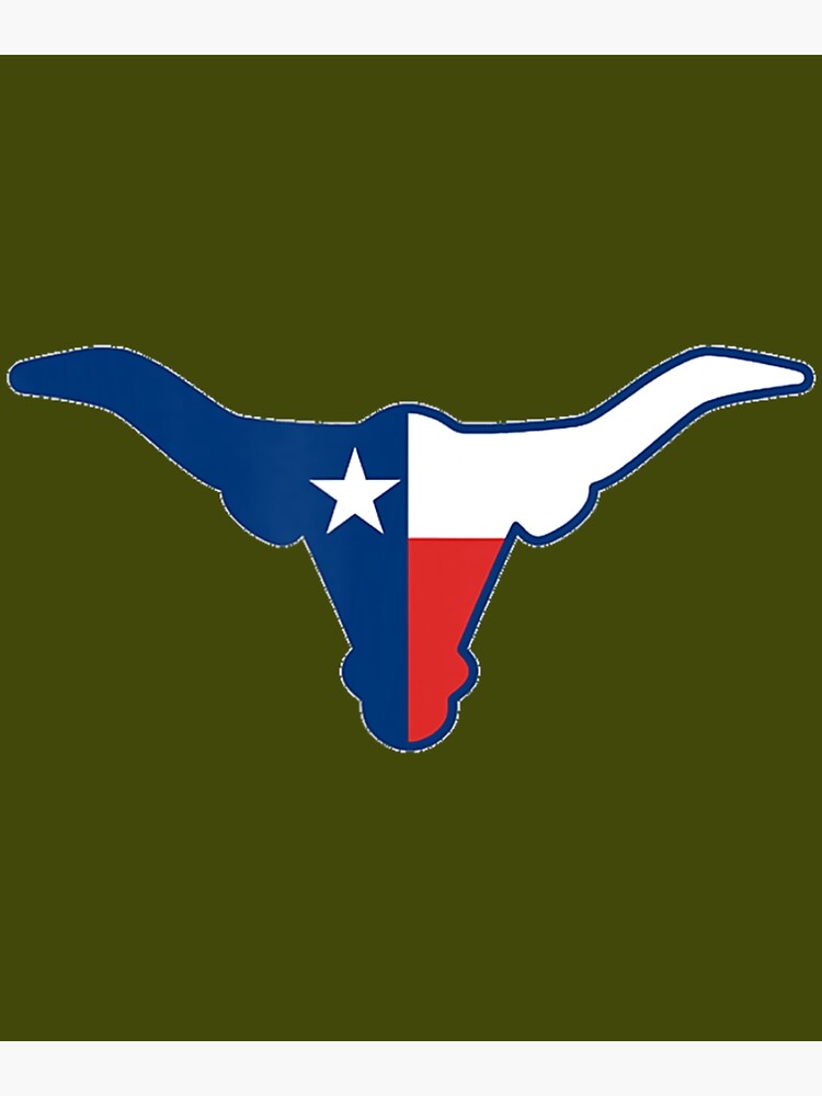 "Texas Flag On Longhorn Silhouette" Poster for Sale by IchanKira